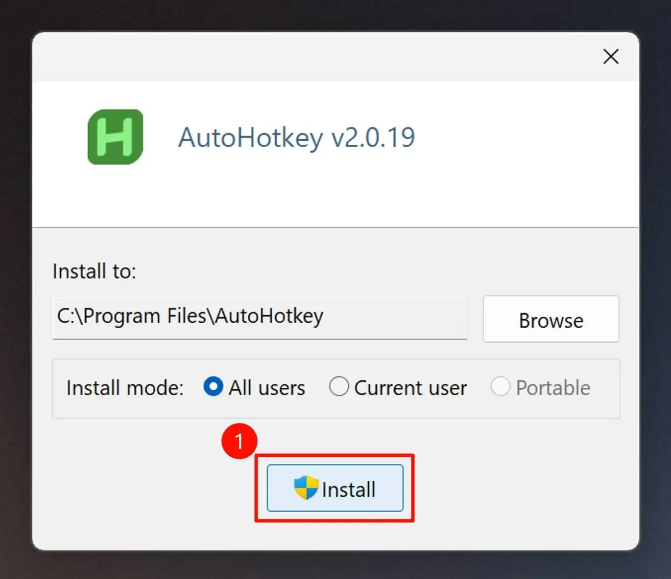 Install AutoHotKey