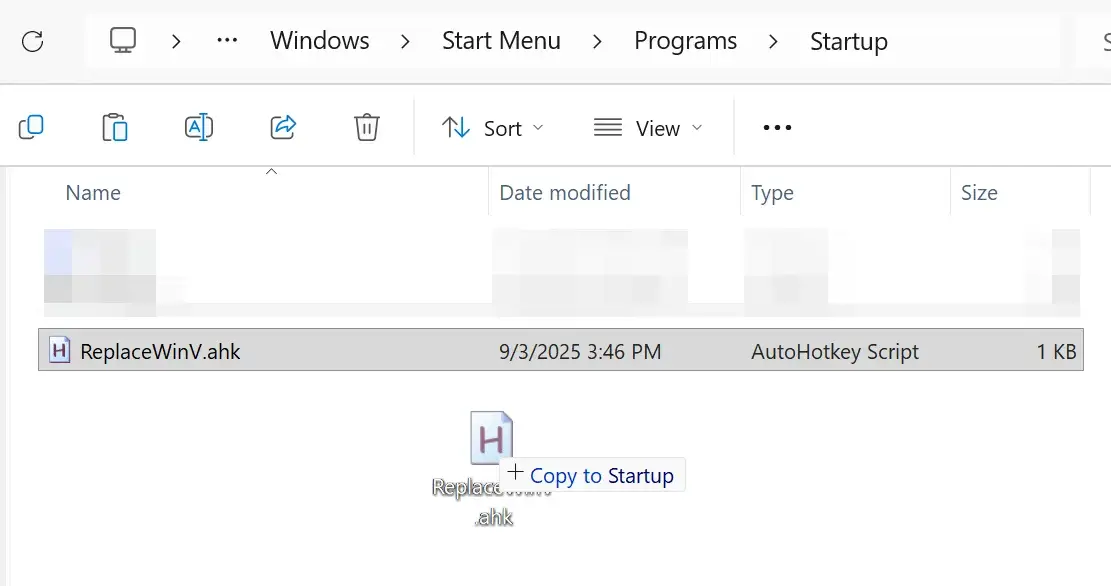 Copy Script to Startup